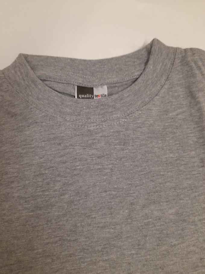 Tričko šedé - 100 % Bavlna - krátký rukáv